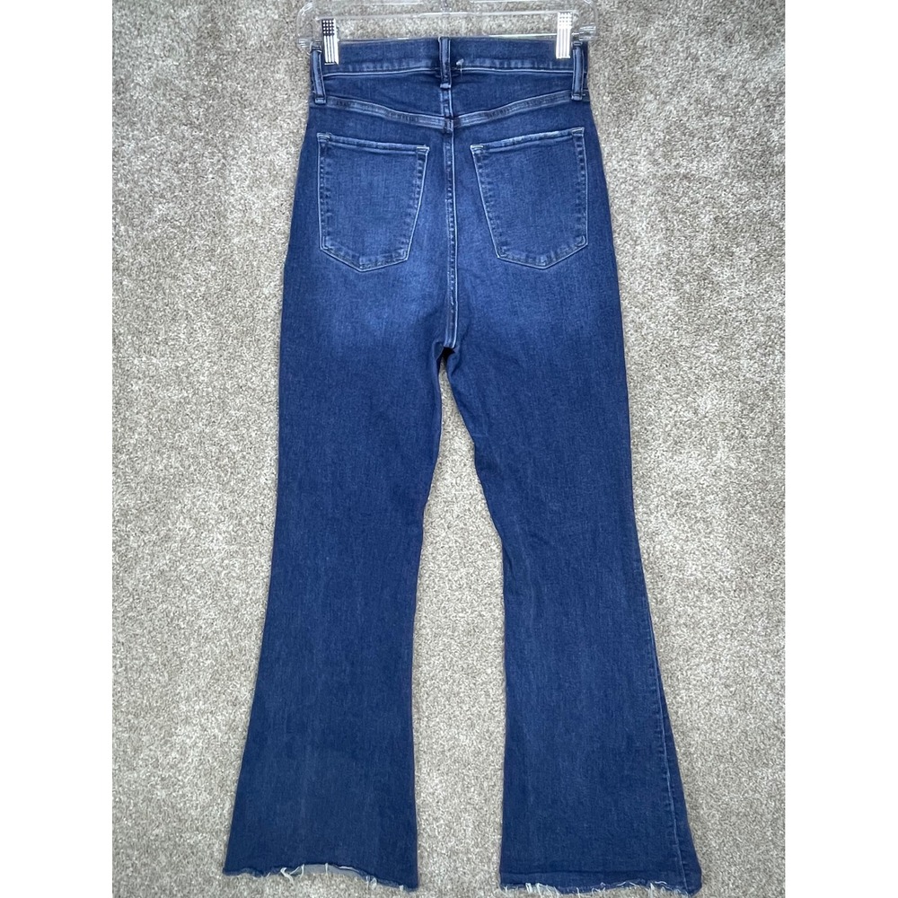 Abercrombie & Fitch Ultra High Rise Flare Jeans Women 28 Dark Wash Stretch Denim - Picture 3 of 11
